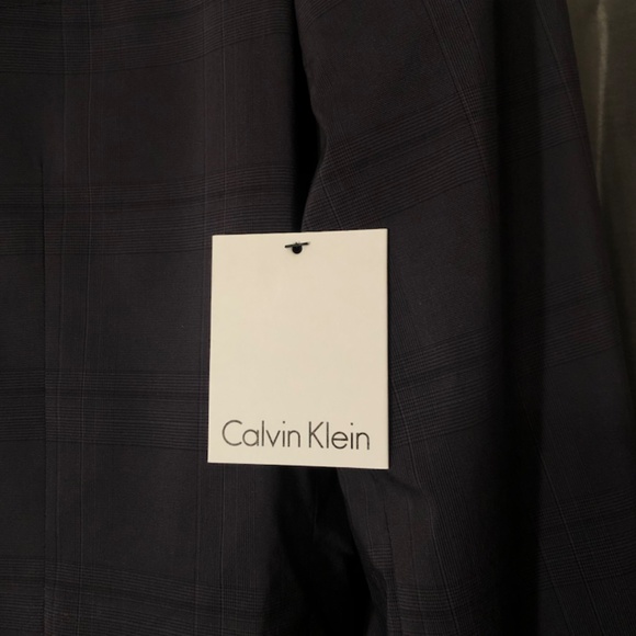 Calvin Klein Charcoal Glen Plaid Sport Coat, XL - Picture 4 of 8